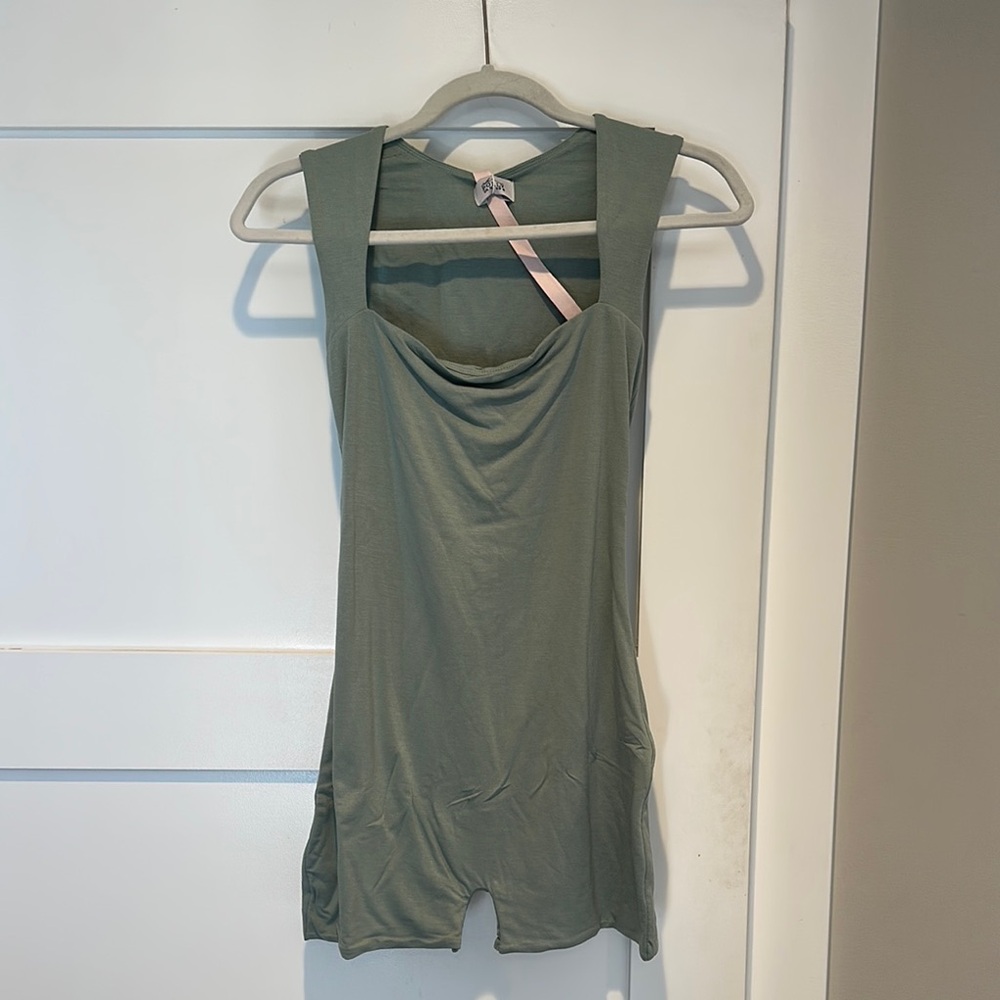 Oh Polly Sage Green Romper